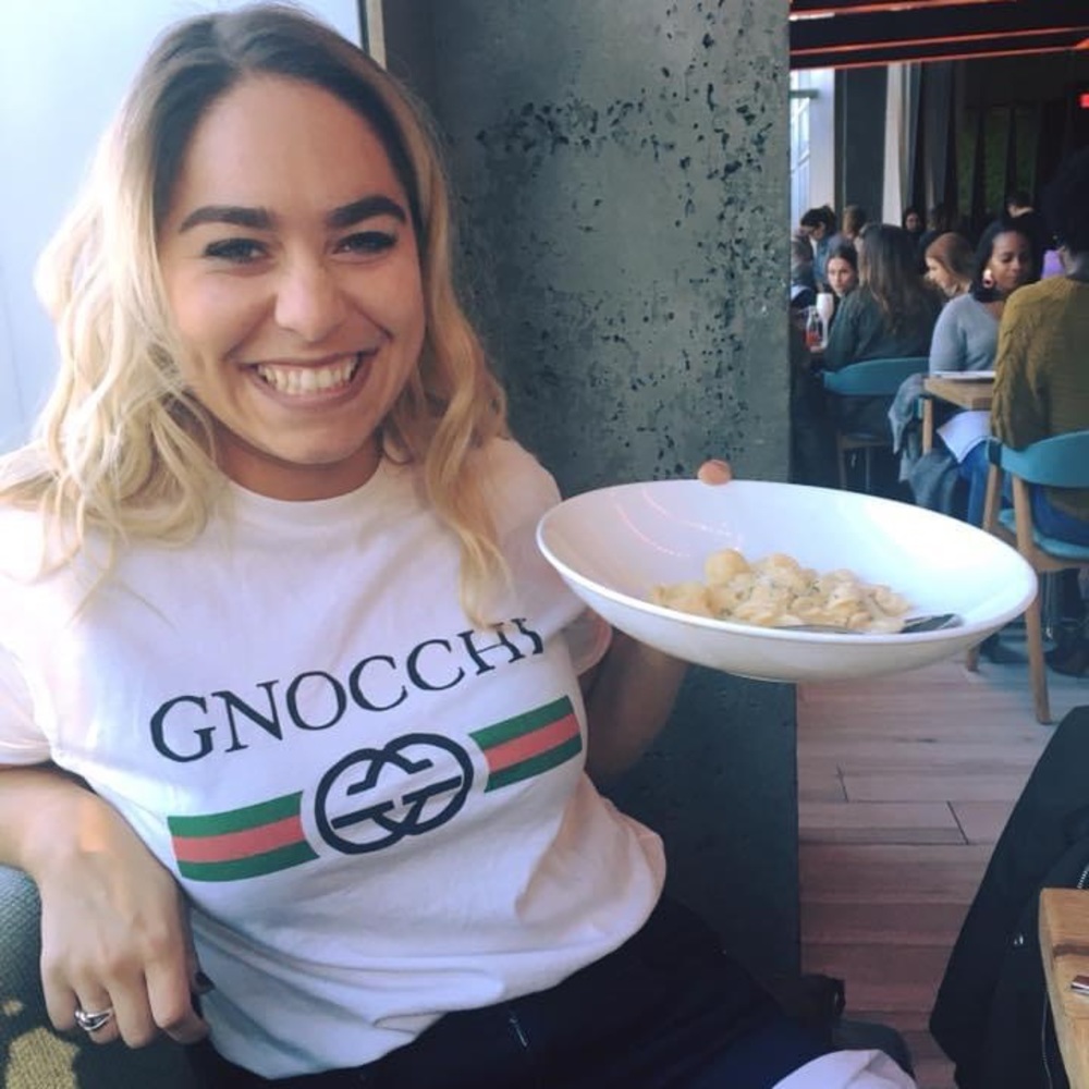 Gnocchi Gucci pattern graphic tshirt